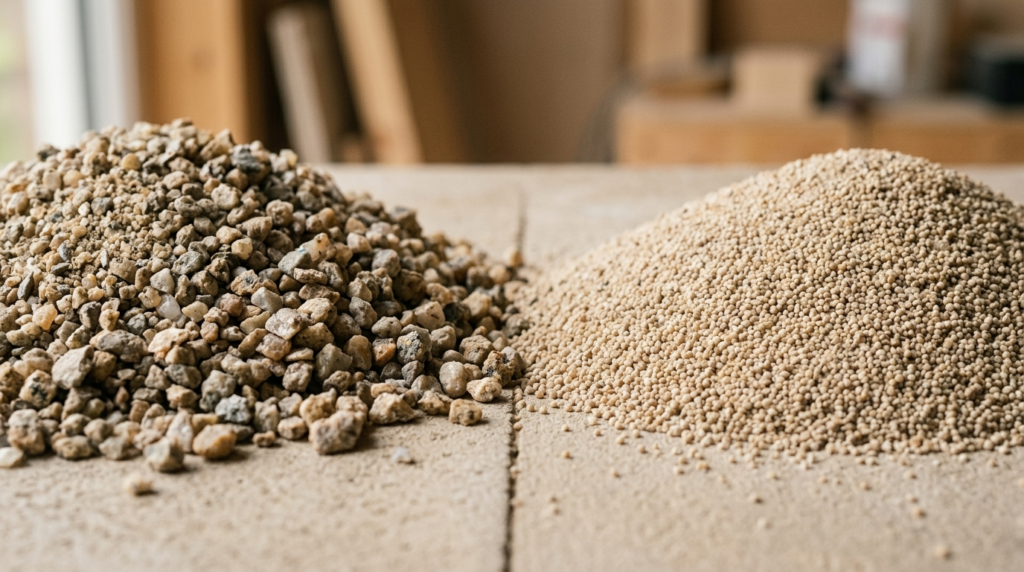 Close-up macro photograph of quality builders sand texture
