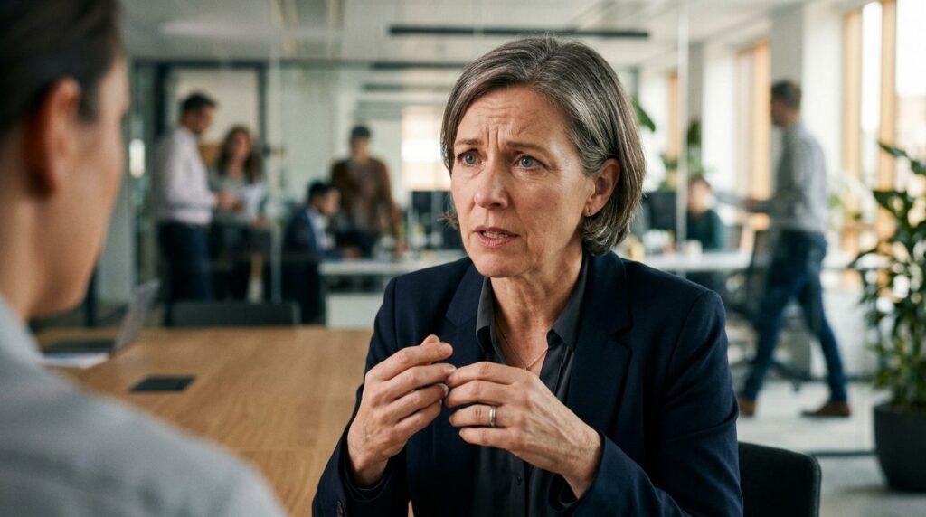 Close-up photorealistic image of a professional leaders fac